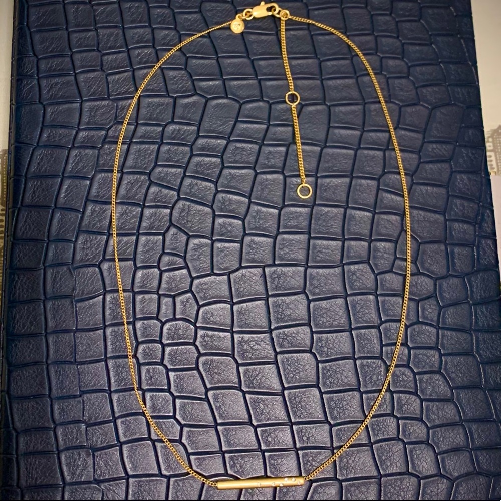 MADEWELL Pave crystal Bar Pendant Necklace - Picture 6 of 8